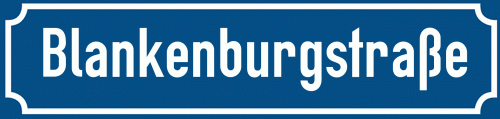 Straßenschild Blankenburgstraße