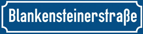 Straßenschild Blankensteinerstraße