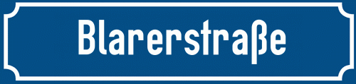 Straßenschild Blarerstraße