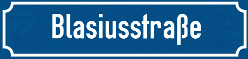 Straßenschild Blasiusstraße