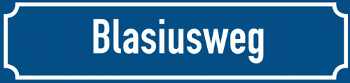 Straßenschild Blasiusweg
