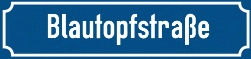 Straßenschild Blautopfstraße