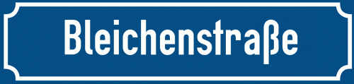 Straßenschild Bleichenstraße