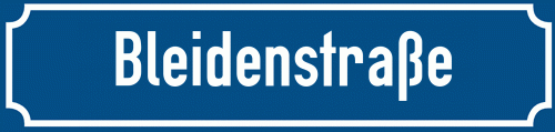 Straßenschild Bleidenstraße