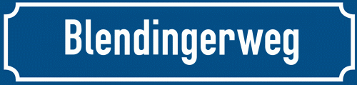 Straßenschild Blendingerweg zum kostenlosen Download