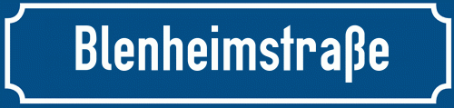 Straßenschild Blenheimstraße