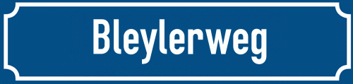 Straßenschild Bleylerweg