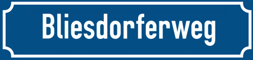 Straßenschild Bliesdorferweg