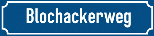 Straßenschild Blochackerweg