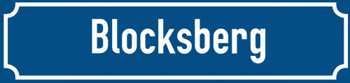 Straßenschild Blocksberg