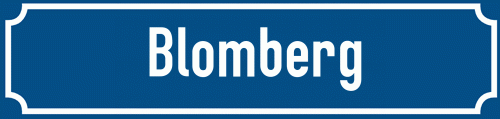Straßenschild Blomberg