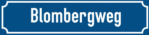 Straßenschild Blombergweg