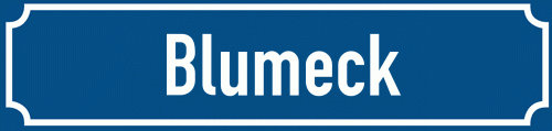 Straßenschild Blumeck