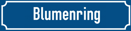 Straßenschild Blumenring zum kostenlosen Download