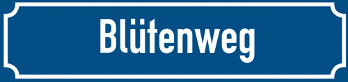 Straßenschild Blütenweg zum kostenlosen Download