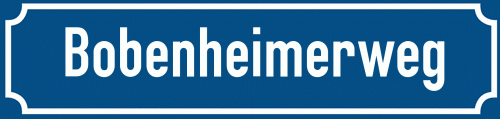 Straßenschild Bobenheimerweg