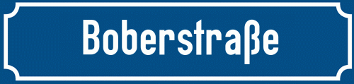Straßenschild Boberstraße