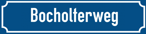 Straßenschild Bocholterweg