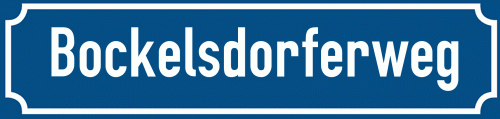 Straßenschild Bockelsdorferweg