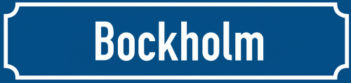 Straßenschild Bockholm zum kostenlosen Download