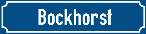 Straßenschild Bockhorst