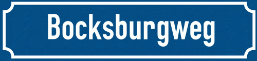 Straßenschild Bocksburgweg