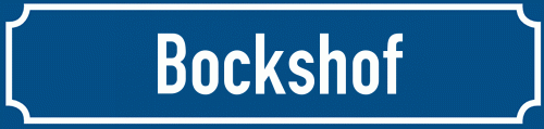 Straßenschild Bockshof zum kostenlosen Download
