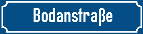 Straßenschild Bodanstraße