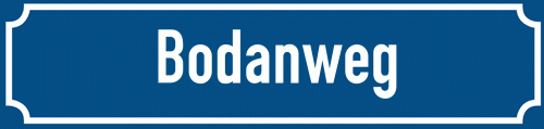 Straßenschild Bodanweg