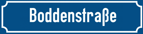 Straßenschild Boddenstraße