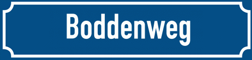 Straßenschild Boddenweg