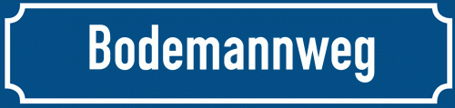 Straßenschild Bodemannweg