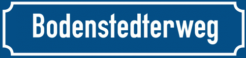 Straßenschild Bodenstedterweg