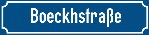 Straßenschild Boeckhstraße