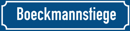 Straßenschild Boeckmannstiege
