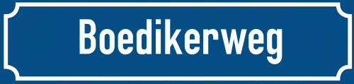 Straßenschild Boedikerweg