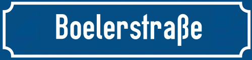 Straßenschild Boelerstraße zum kostenlosen Download