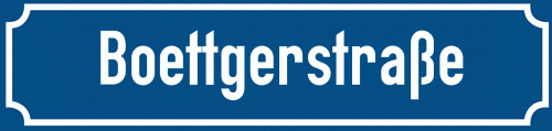 Straßenschild Boettgerstraße