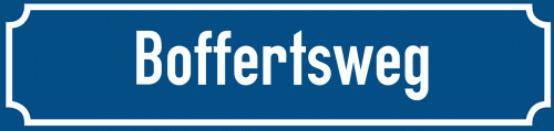 Straßenschild Boffertsweg