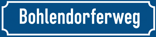 Straßenschild Bohlendorferweg zum kostenlosen Download