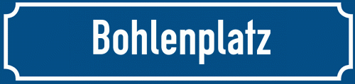 Straßenschild Bohlenplatz