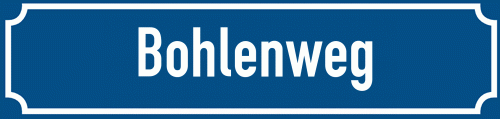 Straßenschild Bohlenweg