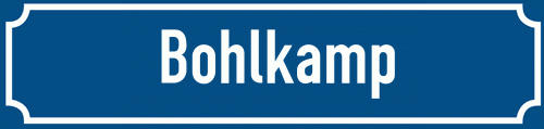 Straßenschild Bohlkamp