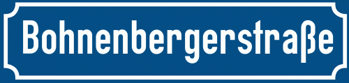 Straßenschild Bohnenbergerstraße