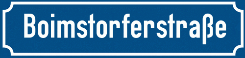 Straßenschild Boimstorferstraße