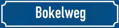 Straßenschild Bokelweg