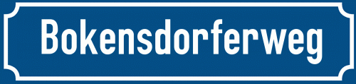Straßenschild Bokensdorferweg