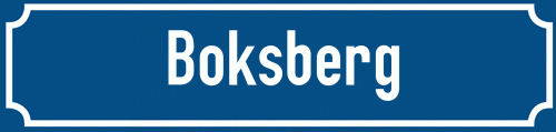 Straßenschild Boksberg