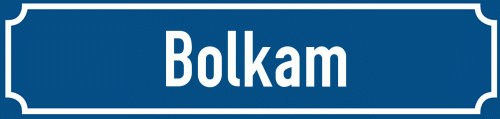 Straßenschild Bolkam