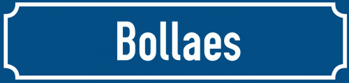 Straßenschild Bollaes